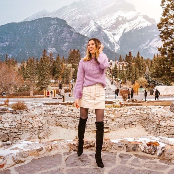 Call It Spring Shoes - CALL IT SPRING - Black Suede Over-the-Knee Boots in size US 7